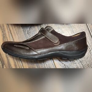 Naturalizer Dark Brown Leather Loafers Slip Ons Sz 6 1/2